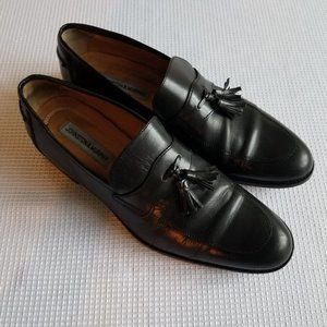 Johnston & Murphy Black Leather Dress Loafer 10 M
